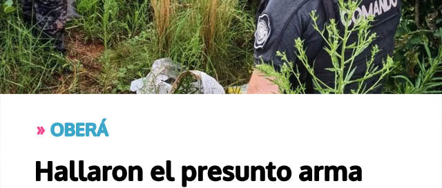 Hallaron el presunto arma homicida y prendas utilizadas por el acusado del crimen del mecánico dental de Oberá