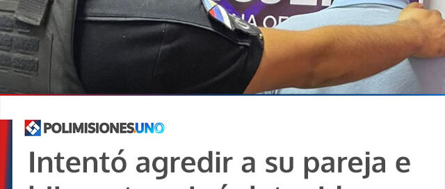 Intentó agredir a su pareja e hijos y terminó detenido por la Policía